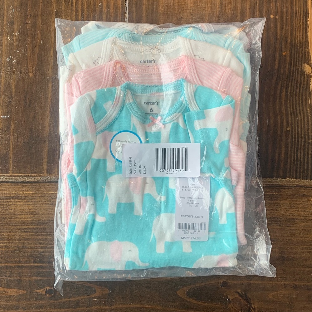 NWT Carter’s 6pk Onsies